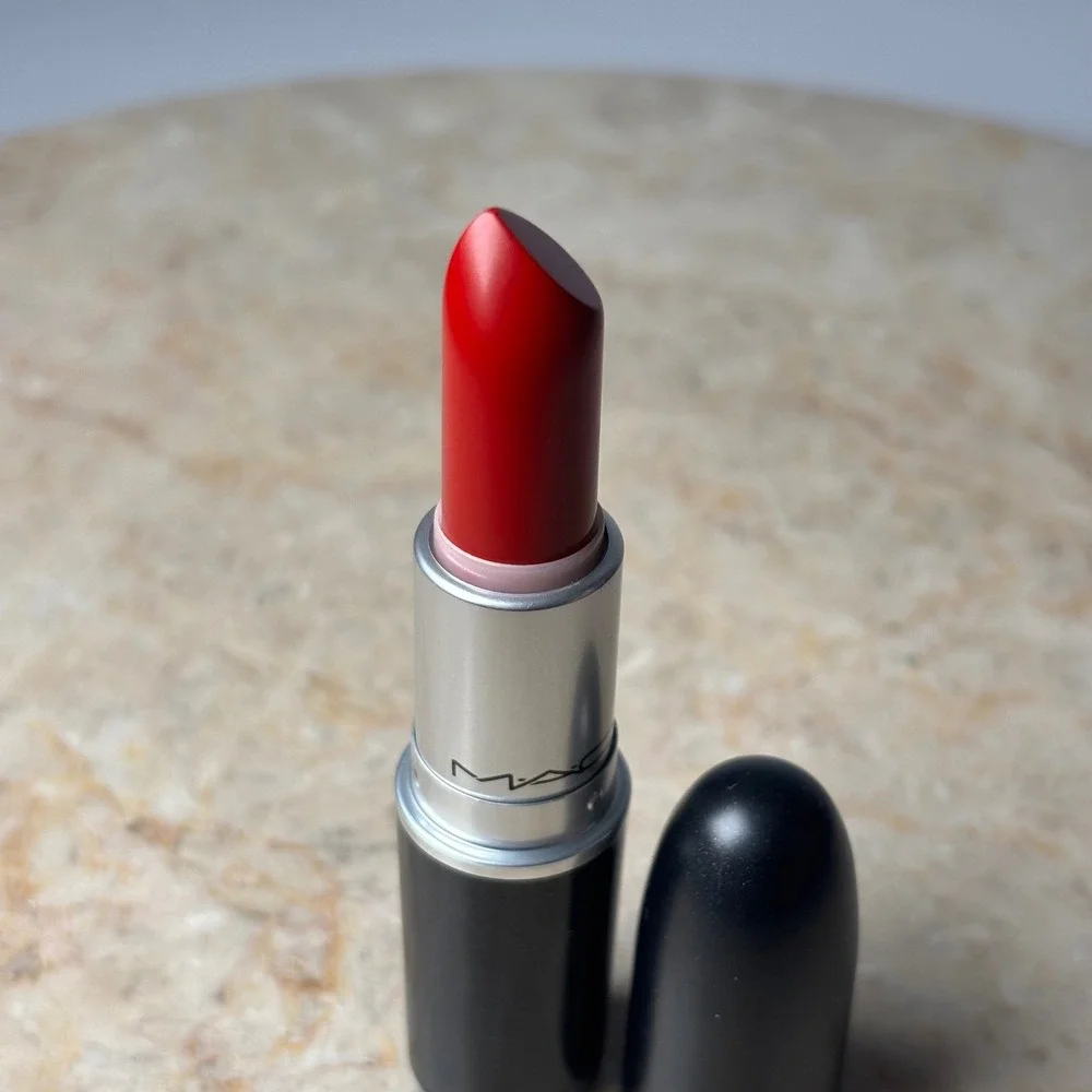 MAC Matte Lipstick Kinky A84 Full Size Red Classic Bold Lip Makeup